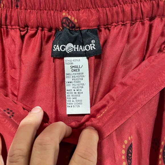 Vintage Bohemian Peasant Skirt Long Paisley Printed Small - Picture 7 of 7